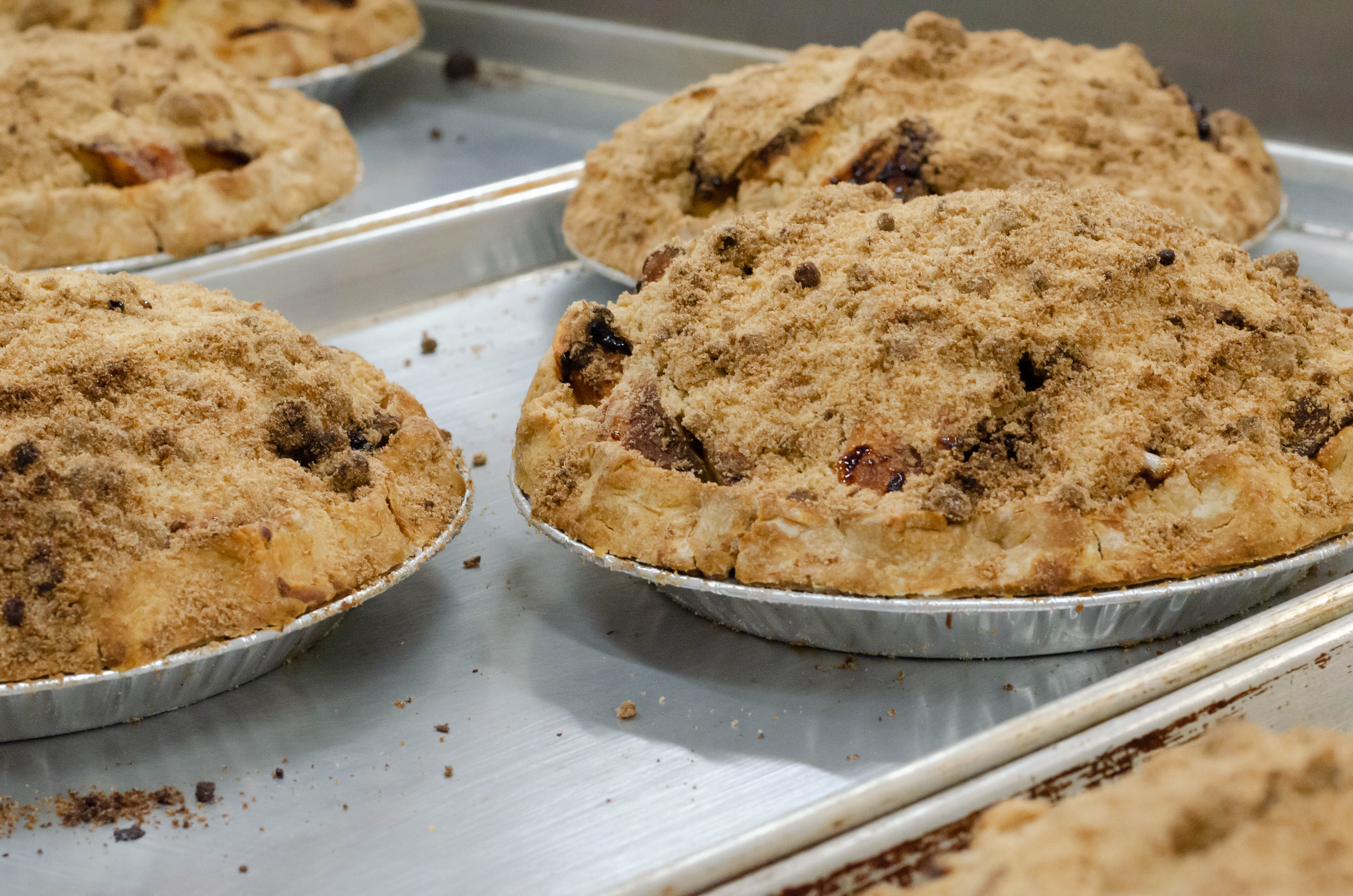 Order your apple crumb, and  caramel pumpkin pie today