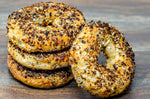 Everything Bagel - No Sesame, No Soy- 3 Packs of 4 (Frozen Unbaked) - Isaura Bakery